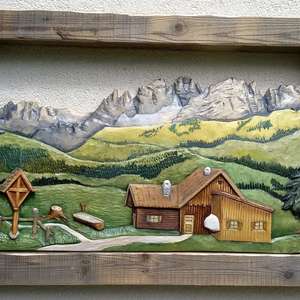 Bassorilievo arte legno fuciade